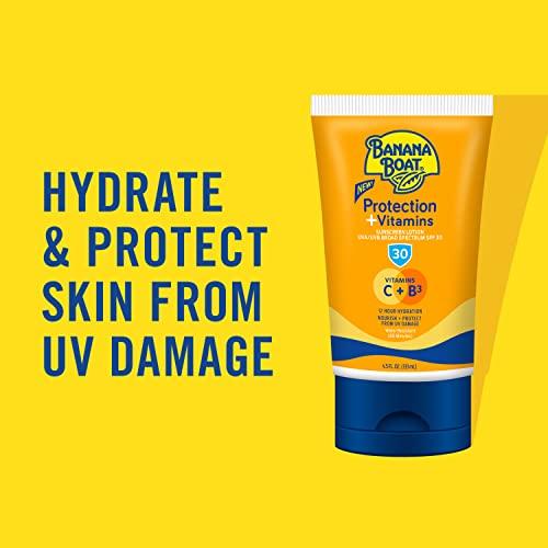 Banana Boat Banana Boat Protection Sunscreen Lotion SPF 30 | Moisturizing Sunscreen with Vitamin C & B3, 4.5 oz