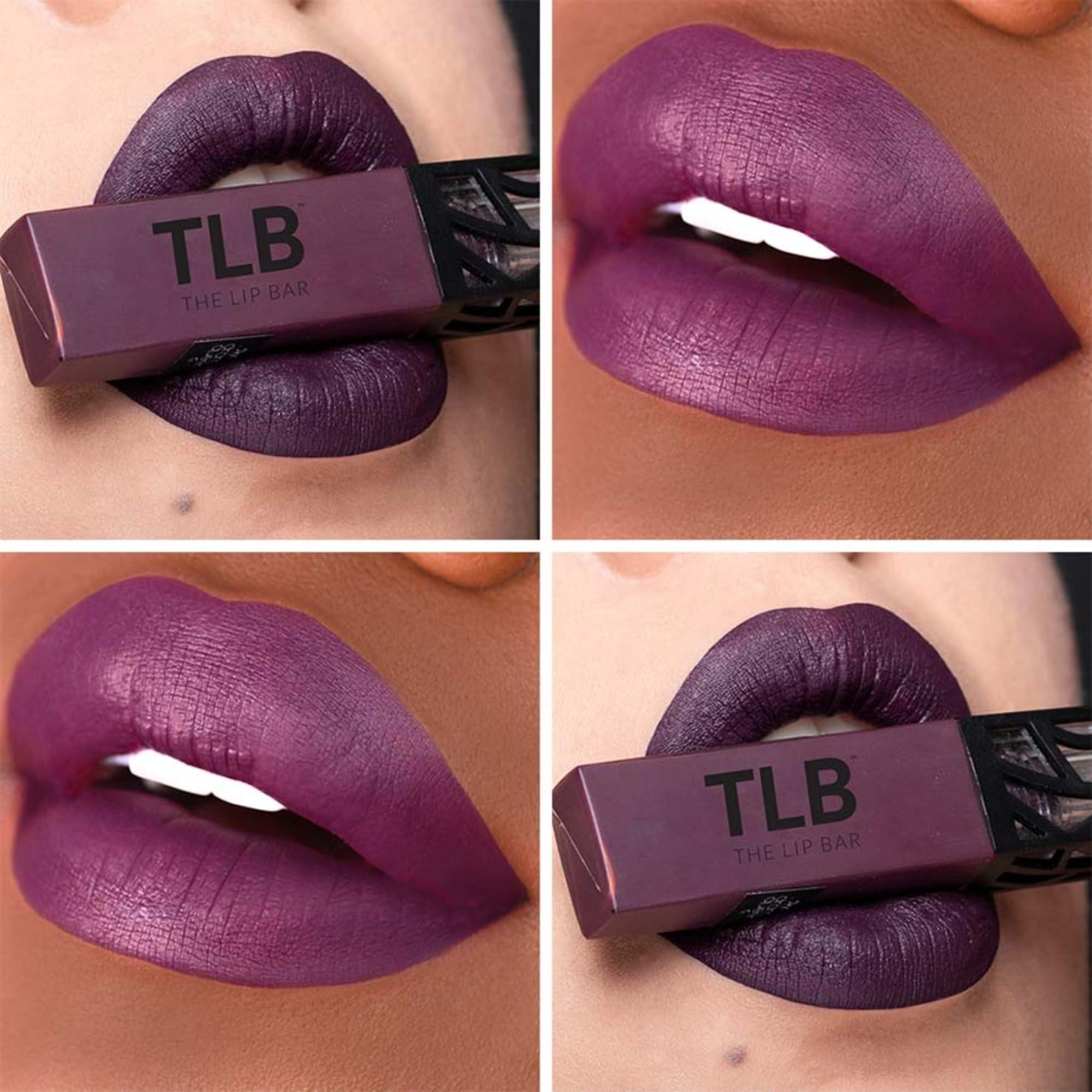 The Lip Bar The Lip Bar - Nonstop Liquid Matte Lipstick, Drama Queen (Deep Eggplant) - High Pigment - One Swipe - Long Lasting - Jojoba Oil & Vitamin E - Vegan & Cruelty Free - Makeup & Cosmetics - .24 fl oz
