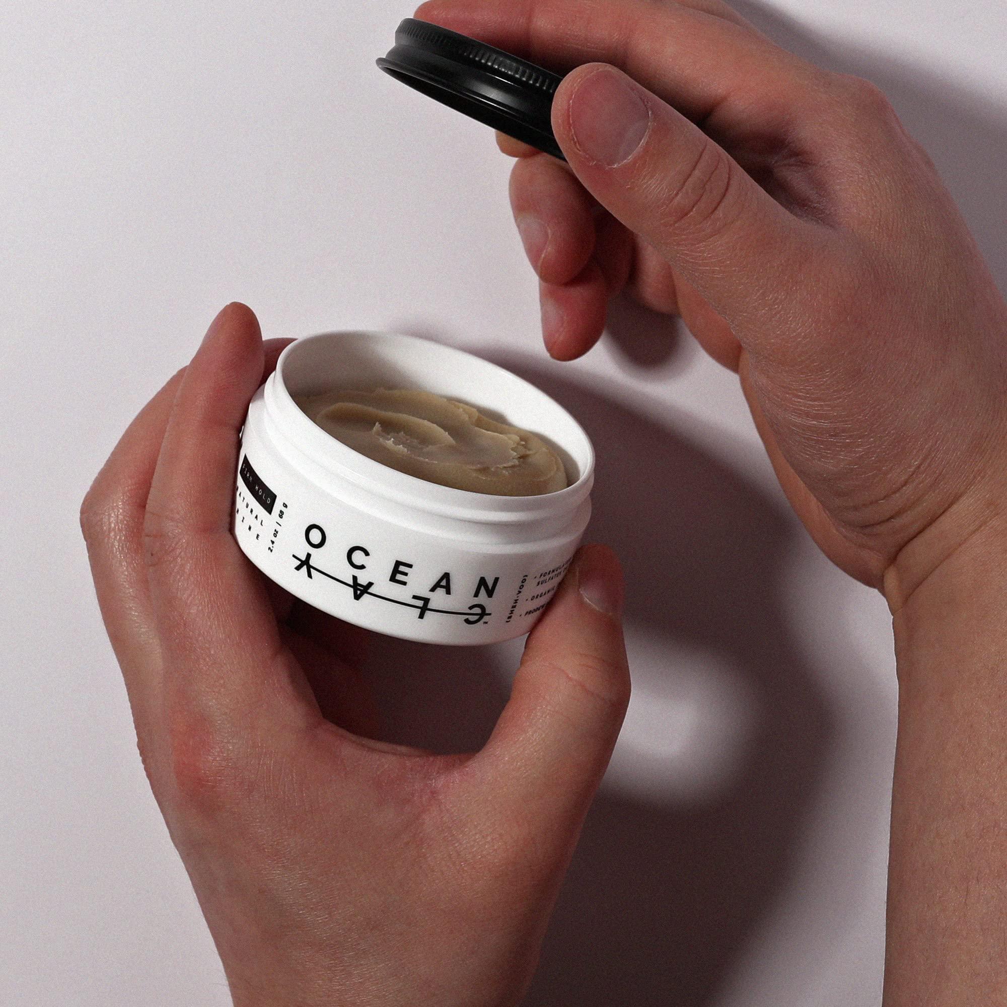 (SHEHVOO) (SHEHVOO) Ocean Clay - Premium Mens Hair Styling Clay - Firm Hold + Natural Shine - Sulfate & Paraben Free (2.4 oz)