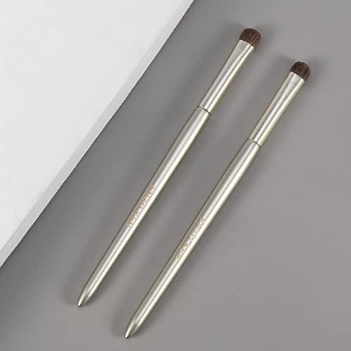 ENZO KEN Natural Pony Hair Eye Shadow Brush by ENZO KEN, Medium Smudge Eyeshadow Brush, Shader Eye Shadow Brush, Eye Smudge Brush, Single Eyeshadow Brush, Eye Brushes, Eyeshadow Blending Brush. (Gold, E203M)