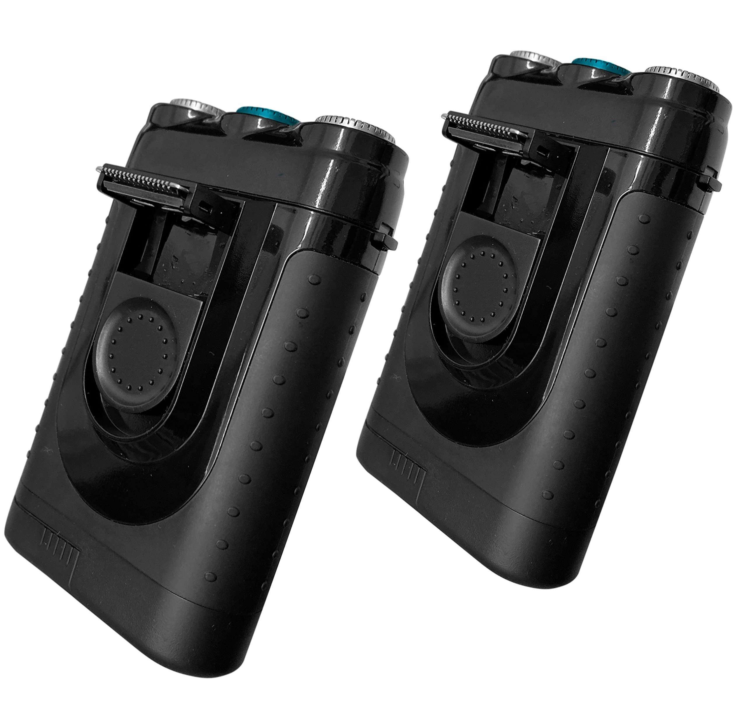 Bell+Howell Tacshaver by Bell+Howell Moustache and Beard Rotary Shaver with Pop-up Trimmer for Sharper Moustache and Sideburn Edges Seen On TV (Set of 2 Rechargeable)