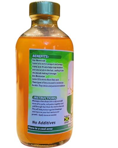 Tru Green Tru Green Pure Jamaica Black Castor Oil, (240 mL) Glass Bottle. Moisturize Hair and Skin. Made in Jamaica.