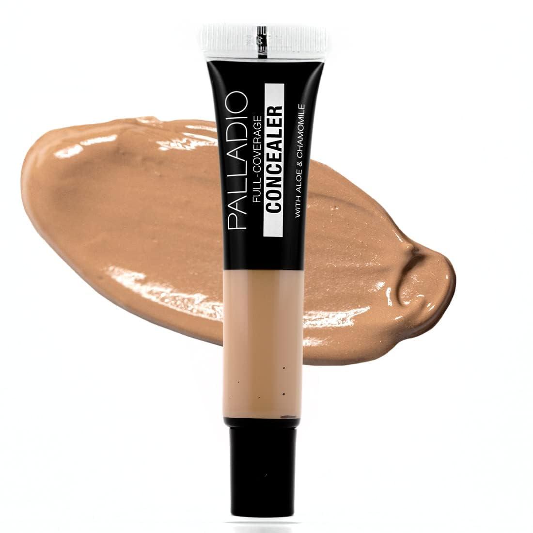 Palladio Palladio Full Coverage Concealer, Under Eyes Disguise, Creamy Face and Eye Concealer, Evens Skin Tone, Conceals Blemishes, Dark Circles and Fine Lines, Use with Concealer Brush, Macchiato