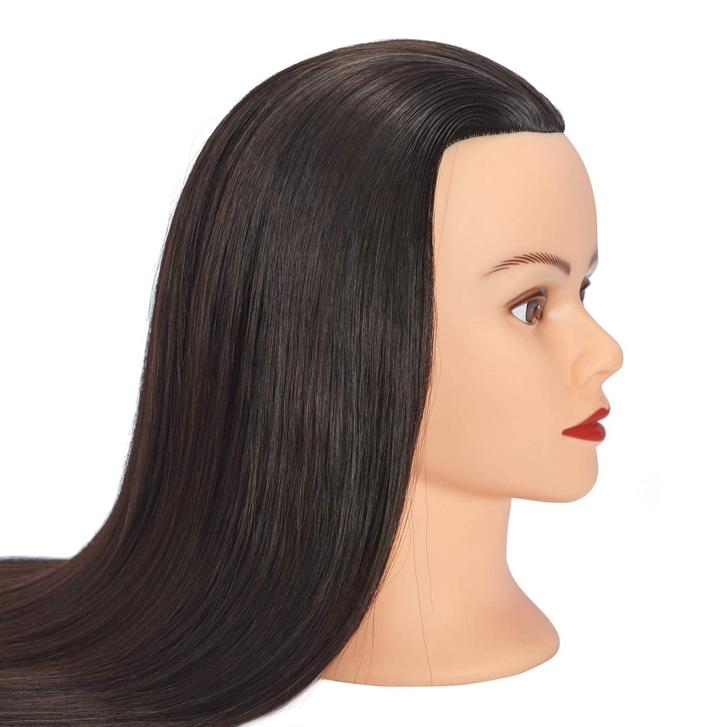 Rapidsflow Rapidsflow Dummy For Face Make-up Practice/Hair Dummy For Hair Styling/Hair Dummy For Hair Styling Practice/Salon Mannequin For Hairstyle Practice (Black)