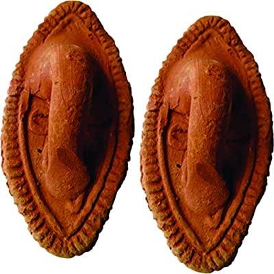 Generic Terracotta Best Natural Pumice Stone Foot Scrubber 100% Mitti Ka Handmade Organic Clay Pack of 2