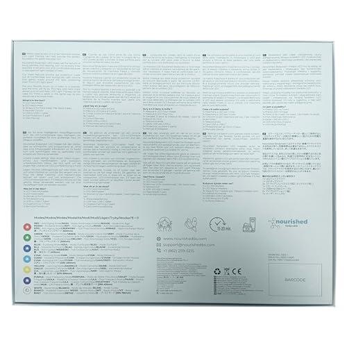 Nourished Bodynskin Nourished Bodynskin LED Light Therapy Face & Neck Mask - Facial Skin Care Device - 7 Colors Red & Blue - Rejuvenation, Anti-aging Product for Wrinkles