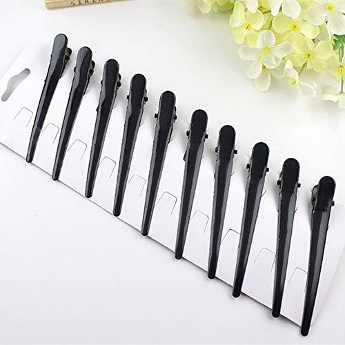 Teensery 50 Pcs 3 Inch Hair Clips Black Metal Alligator Hair Clips without Teeth for Hair Care, Hair Salon, DIY Accessories Hairpins and More