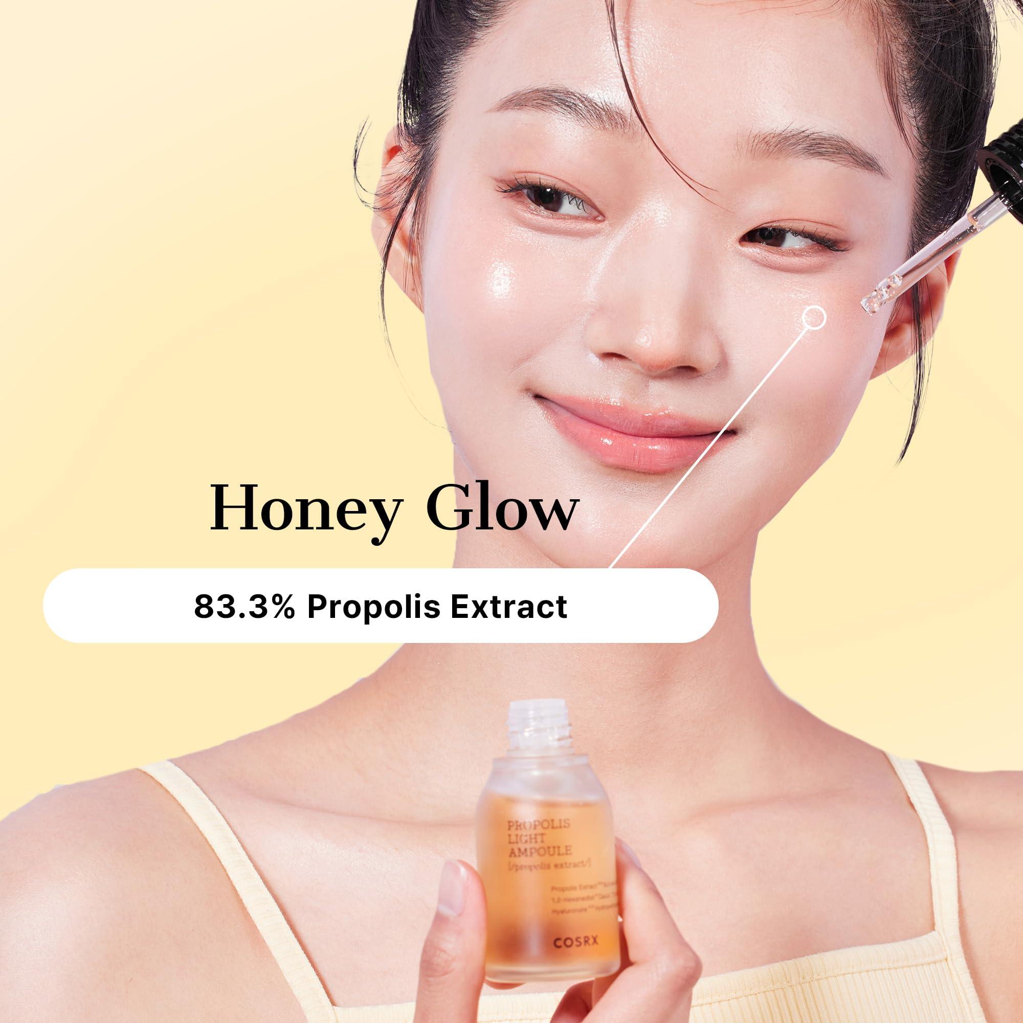 COSRX COSRX Propolis Ampoule, Glow Boosting Serum for Face with 73.5% Propolis Extract, 1.01fl.oz/30ml, Hydrating Essence for Sensitive Skin, Fine Lines, Uneven Skintone, Korean Skincare