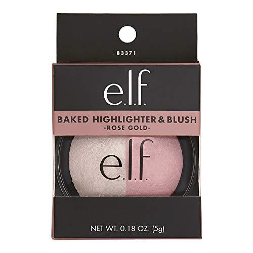 e.l.f. Elf Cosmetics Baked Highlighter & Blush 83371 Rose Gold, 0.6 Ounce