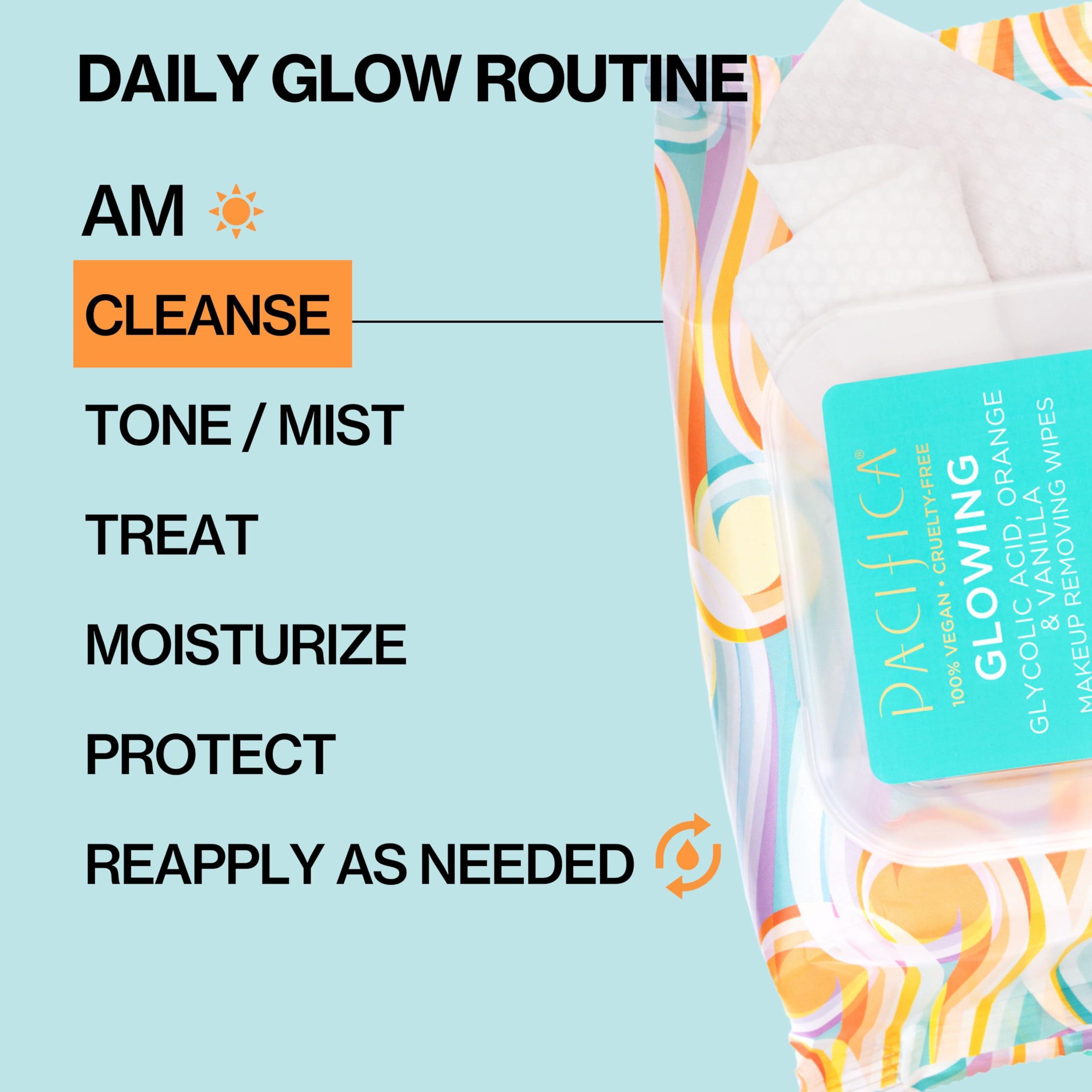 Pacifica Pacifica Makeup Remover Face Wipes - Disposable Daily Face Cleansing Towelettes Wipes -Biodegradable & Eco-Friendly - Organic- Clean Beauty Vegan & Cruelty-Free Dermatologist Tested 10 Count