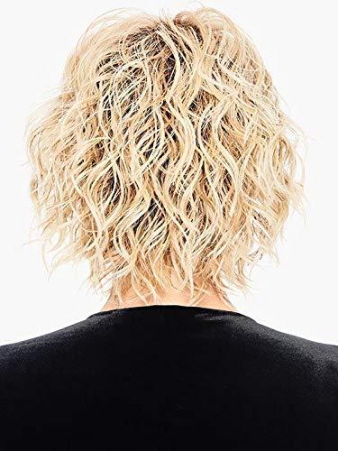Hairdo & Maxwigs Breezy Wave Cut Wig Color SS25 Rooted Ginger Blonde - Hairdo 7\" Medium Length Cropped Bob Soft Wavy Curls Multi-Layered Tru2Life 100% Heat Friendly Synthetic Breathable Cap Toni Alluring Peluca