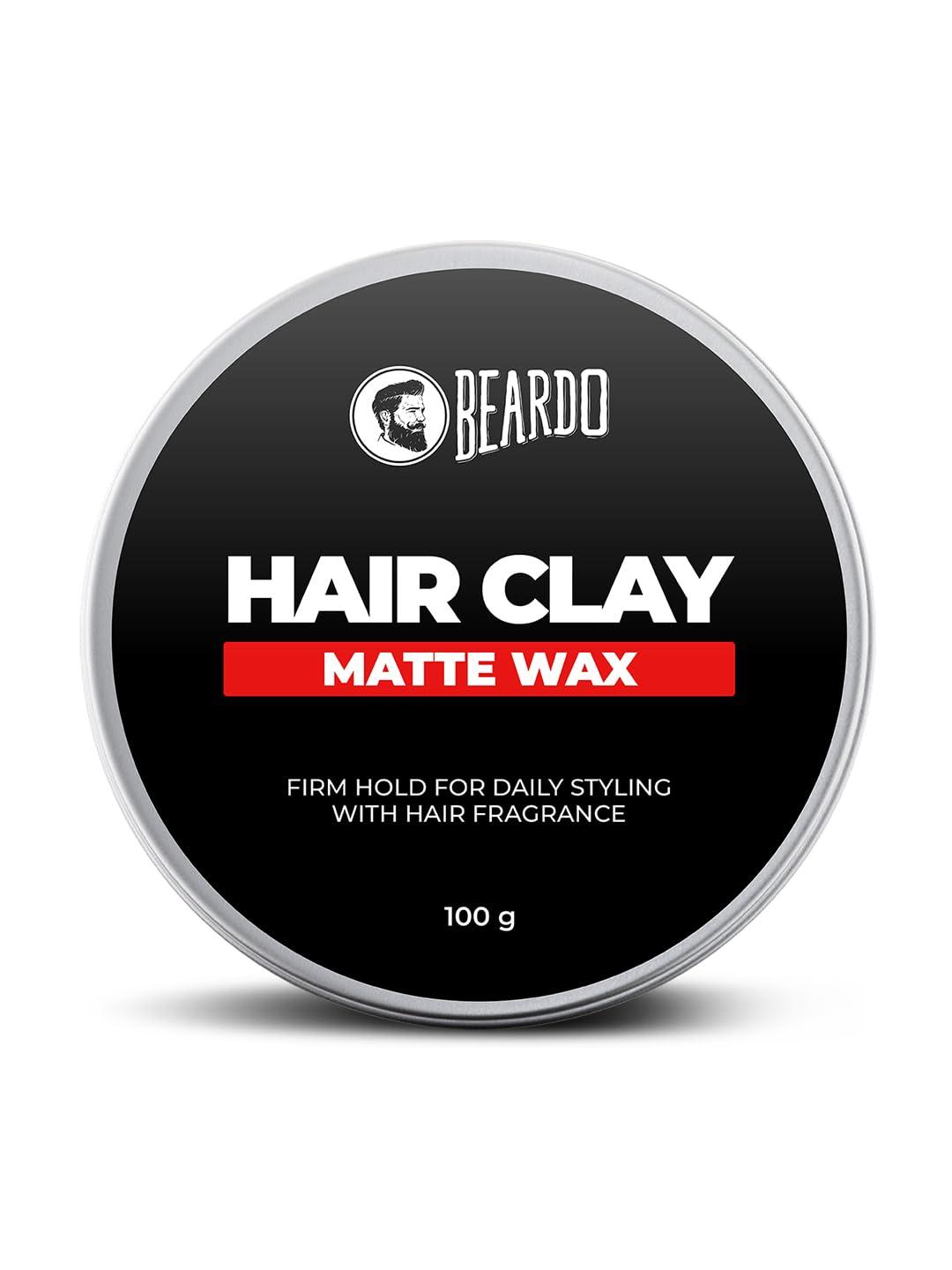 BEARDO BEARDO Hair CLAY Wax for Men, 100 gm | Matte Finish with volume| Strong Hold Re-stylable Hair styles | With Kaolin Clay | Used by salon professionals 3.4Fl Oz