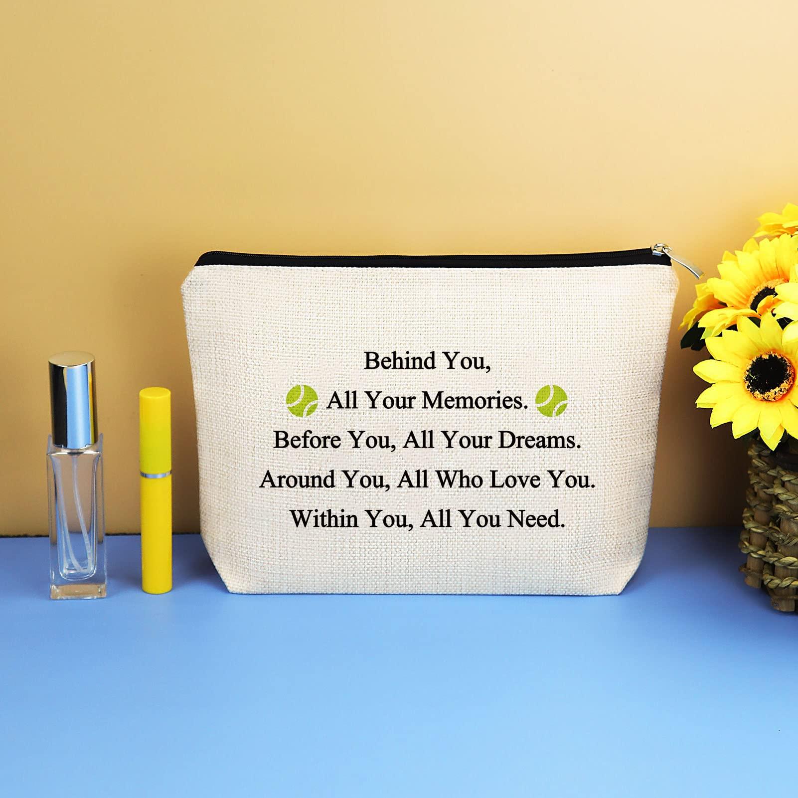 Mikela Tennis Gifts Makeup Bag Tennis Player Birthday Gift Tennis Lover Inspirational Gifts Cosmetic Bag Tennis Team Gift Best Friend Friendship Gift Christmas Graduation Gift Travel Pouch