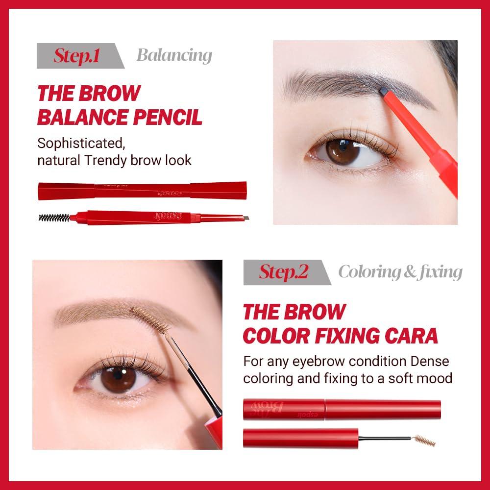 Espoir Espoir The Brow Color Fixing Cara #2 Taupe 0.1 fl oz | Easy Fixing without Clumping with Skinny Brush | Long Lasting Smudgeproof Eyebrow Mascara | Soft Mood Coloring Tinted Gel | Korean Eye Makeup