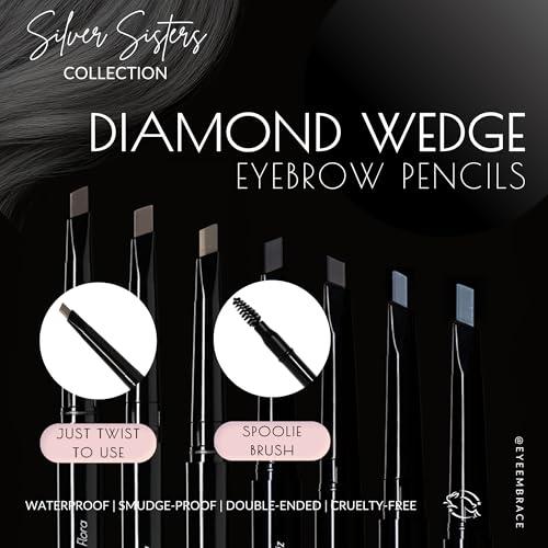 Eye Embrace Eye Embrace Luna: Light Brown-Gray Eyebrow Pencil Waterproof, Double-Ended Automatic Angled Tip & Spoolie Brush, Cruelty-Free