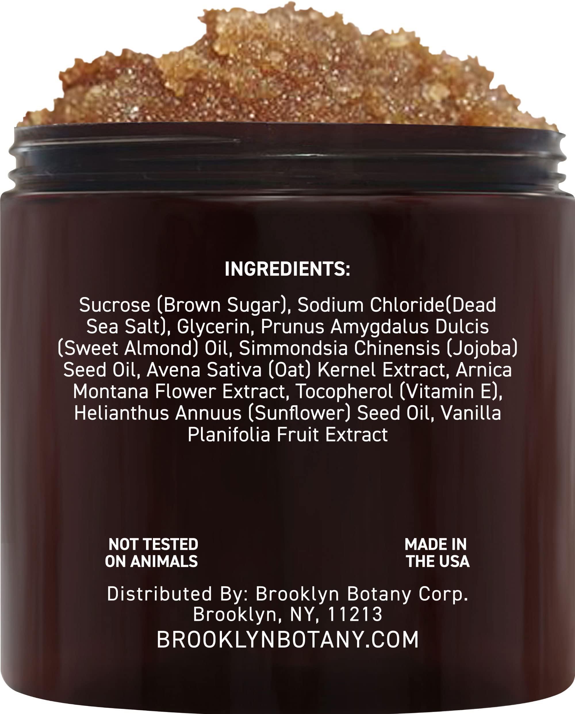 Brooklyn Botany Brooklyn Botany Brown Sugar Body Scrub - Moisturizing and Exfoliating Body, Face, Hand, Foot Scrub - Fights Acne, Fine Lines & Wrinkles, Great Gifts For Women & Men - 10 oz