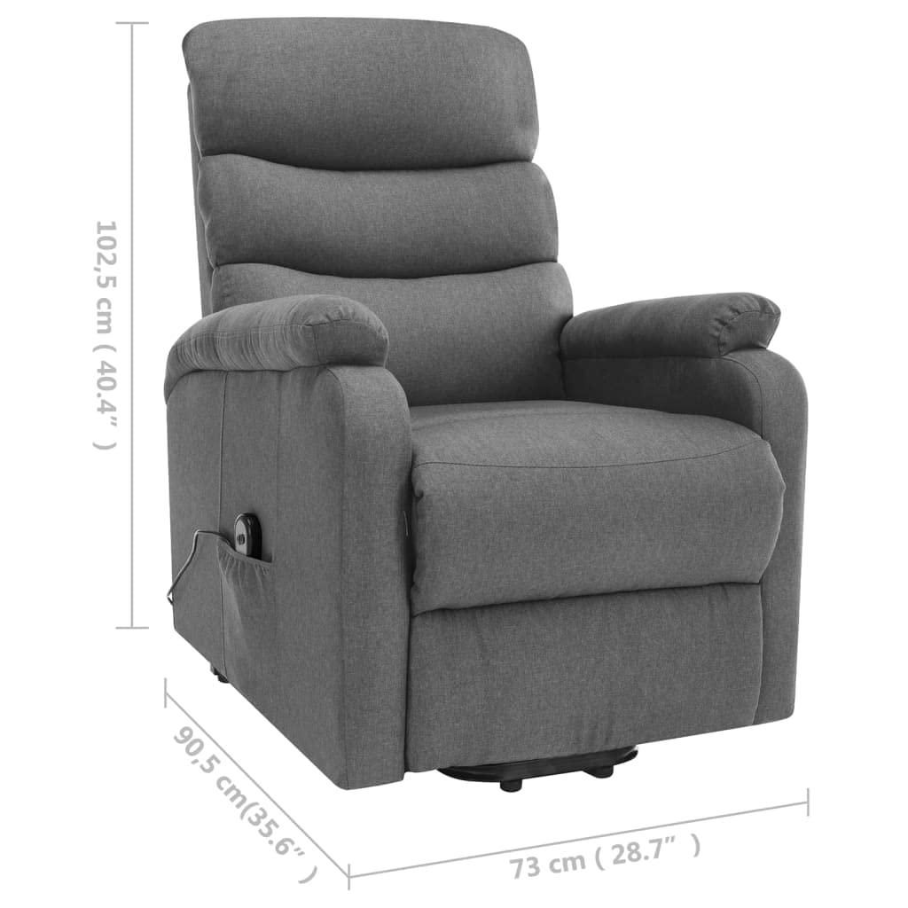 QZZCED (Fast Delivery) Electric Massage Recliner Chair,Massage Chairs,Massage Recliner Chair,for Living Room,Stand-up Massage Recliner Light Gray Fabric