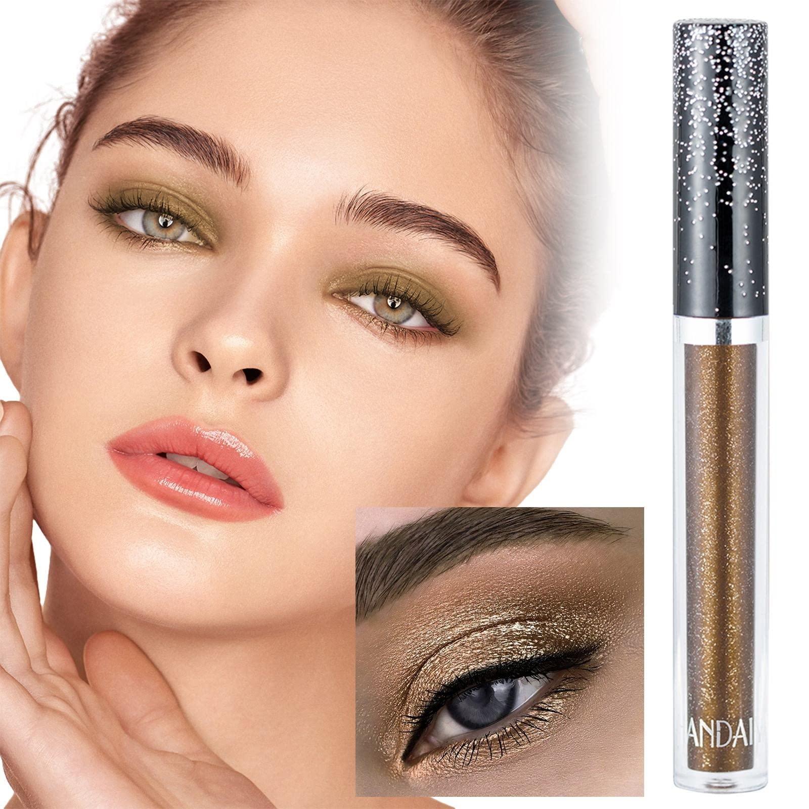 Fujiuia Fujiuia Eyes Makeup - White Highlighter Diamond Eye Single Shadow Makeup Tear 12-Color 2.5ml Shadow Eye Silkworm Shadow Eye Shiny Pearly Eyeshadow (I, One Size)