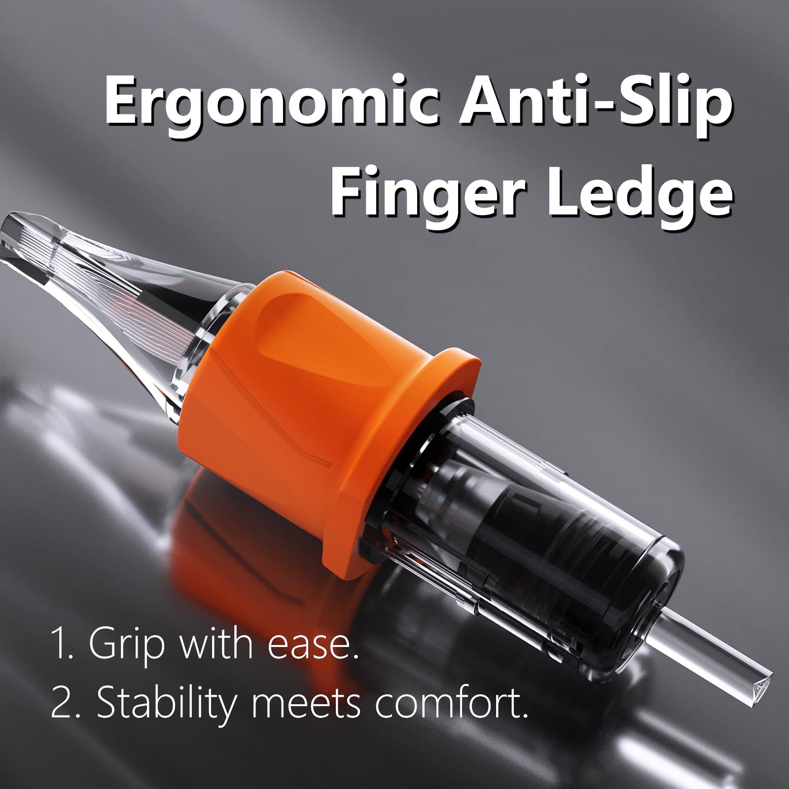 BIGWASP BIGWASP Energy Tattoo Cartridge Needles 50pcs Assorted Finger Ledge Tattoo Needle Round Magnum 0.35mm Mixed #12 Standard RM (7RM 9RM 11RM 13RM 15RM) for Tattoo Machine