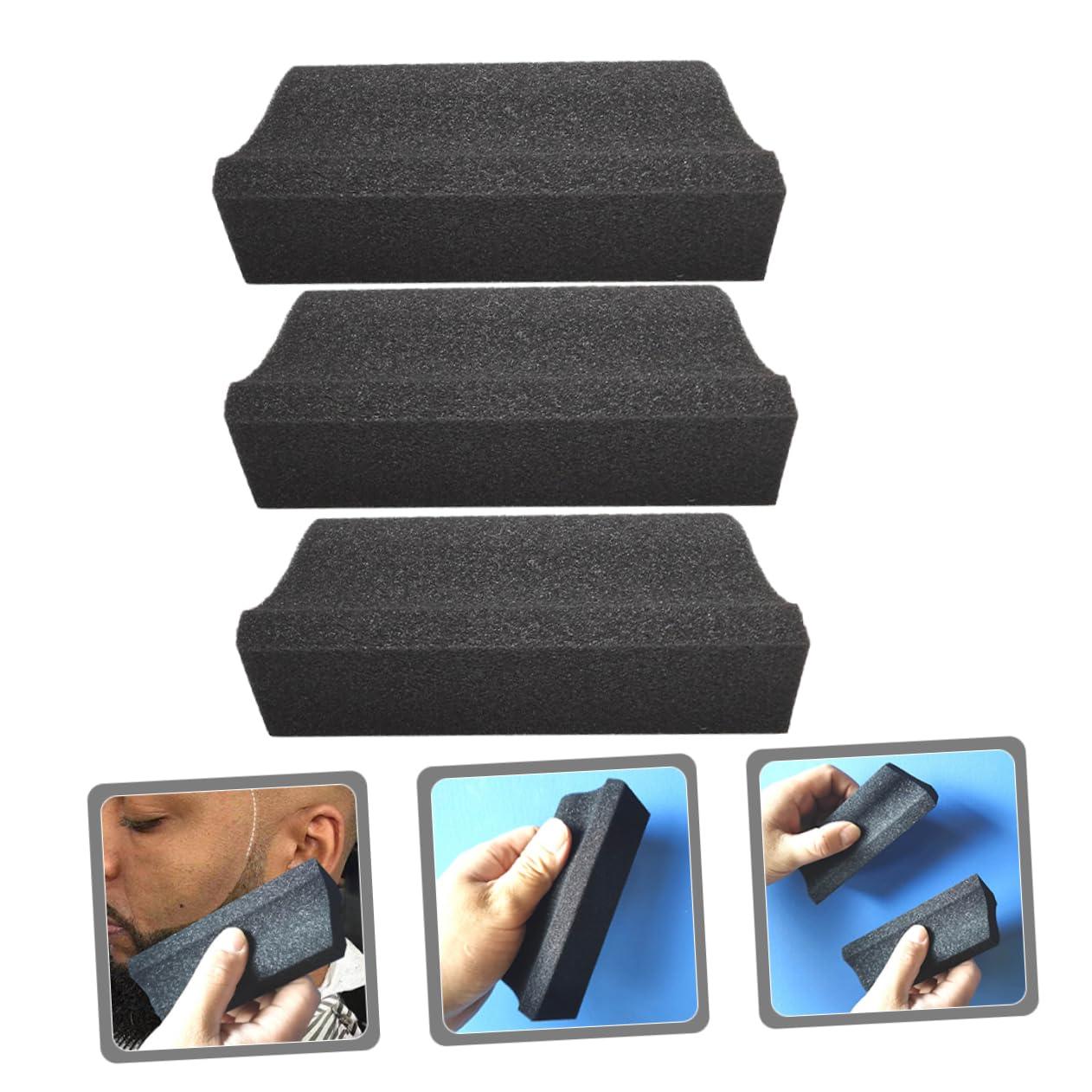 NOLITOY 3pcs Sponge Hair Catcher Beard Men Black NOLITOY