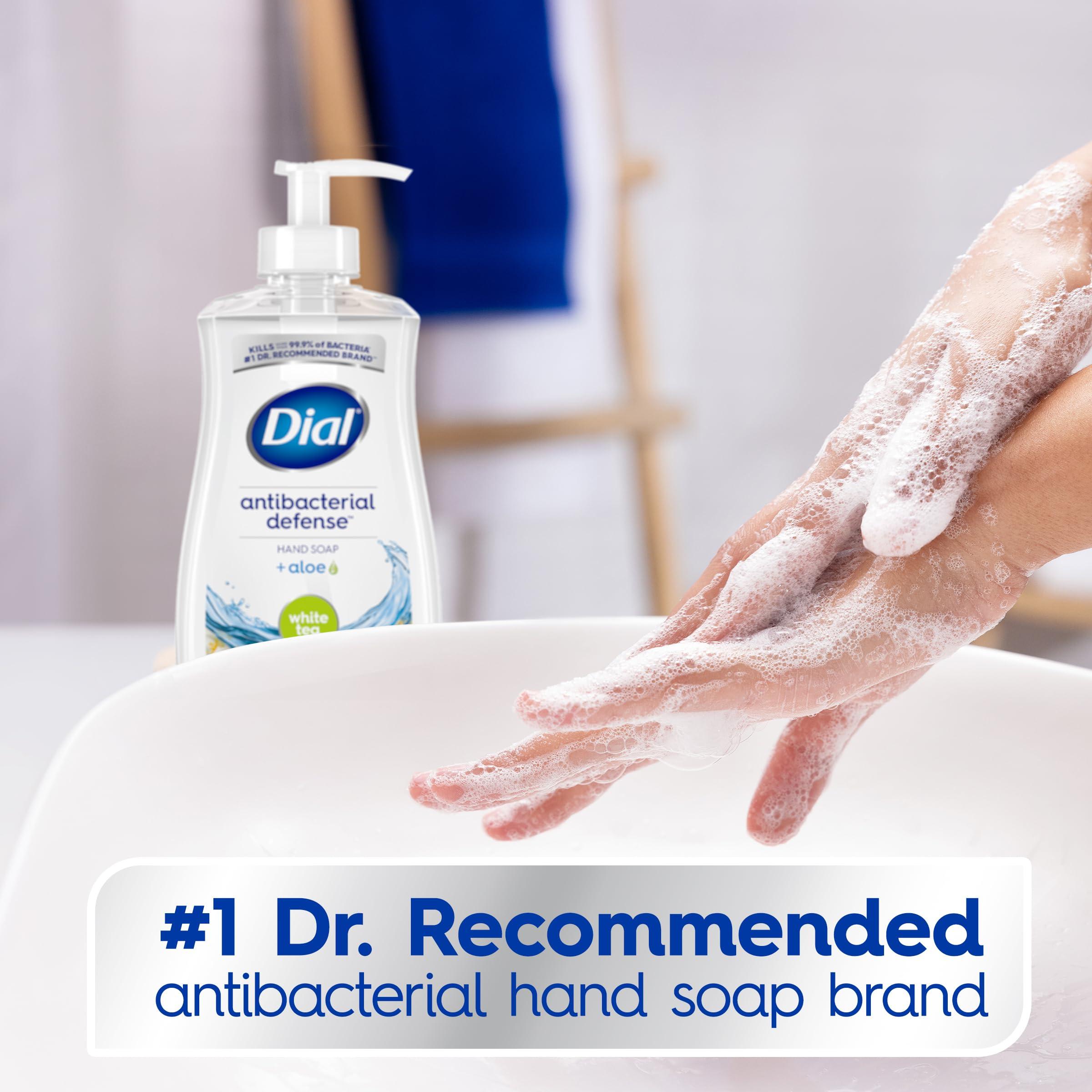 Dial Dial Antibacterial Bar Soap 32 Pack & Liquid Hand Soap 4 Pack - Refreshing White Tea Scent, Moisturizing