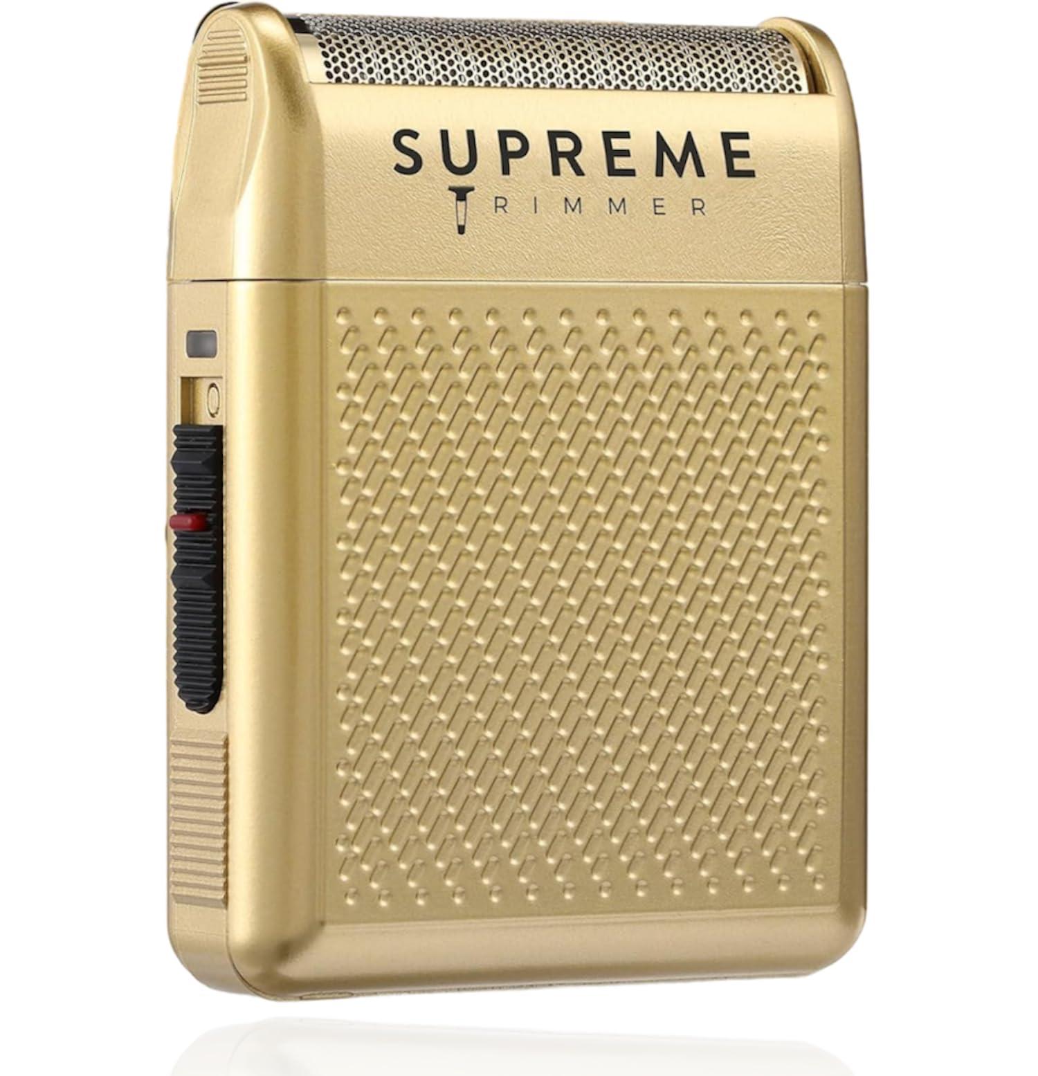 Supreme Trimmer Supreme Trimmer Solo Mens Single Foil Shaver STF101 (150 Min Runtime) Cordless Powerful USB-C Mini Size Travel Razor for Barbers, & Home use | Gold
