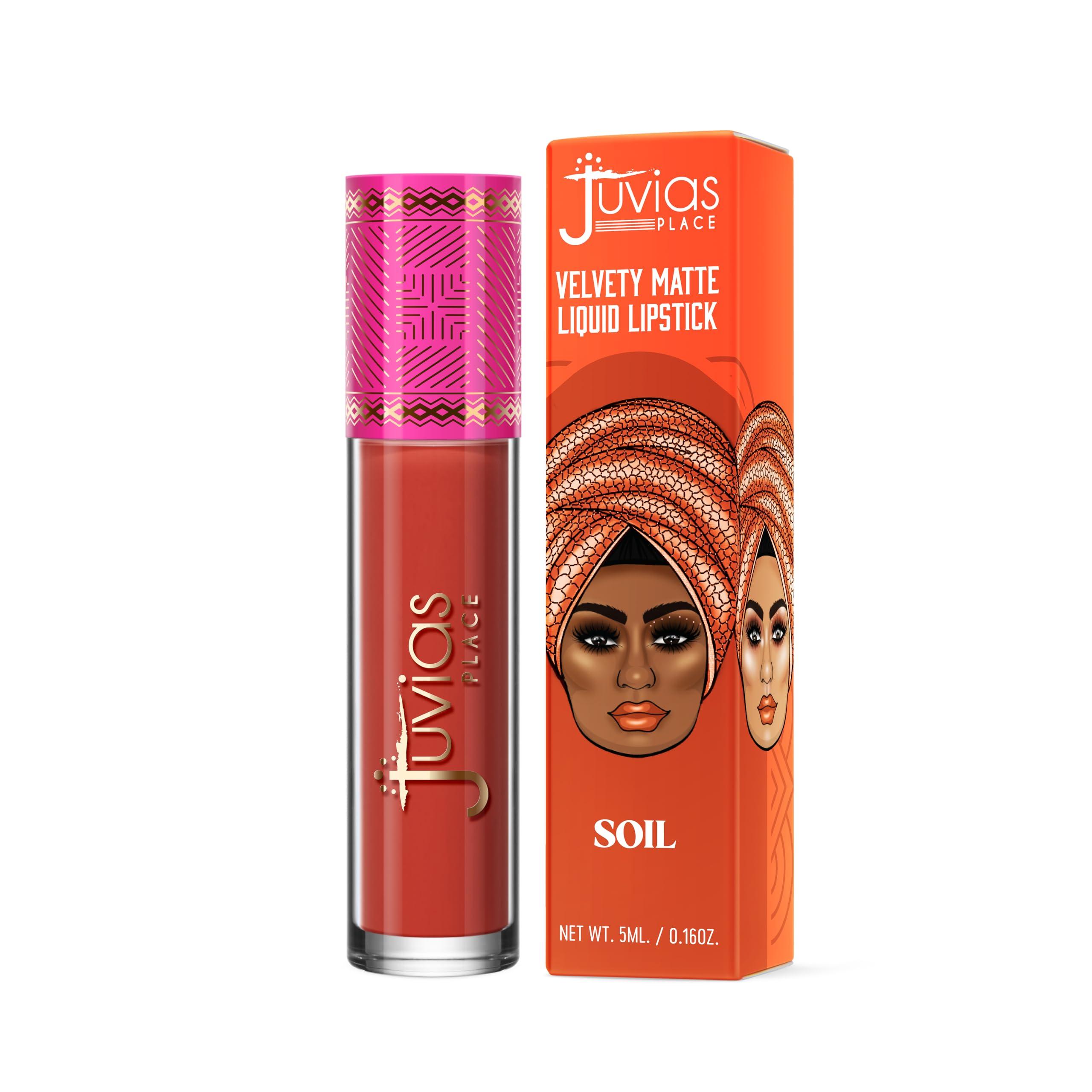 Juvia's Place Juvia's Place Velvety Matte Liquid Lipstick Soil - Hydrating, Long-Wearing, Velvety Soft & Feather Light - Hyperpigmented Creamy Matte Lipstick for Women