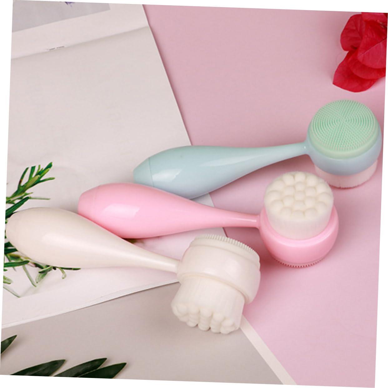 Mikinona Mikinona 3pcs Dual Sided Face Brush Set for Gentle Cleansing Manual Facial Cleansing Brush Face Washing Cleaner and Massage Tool