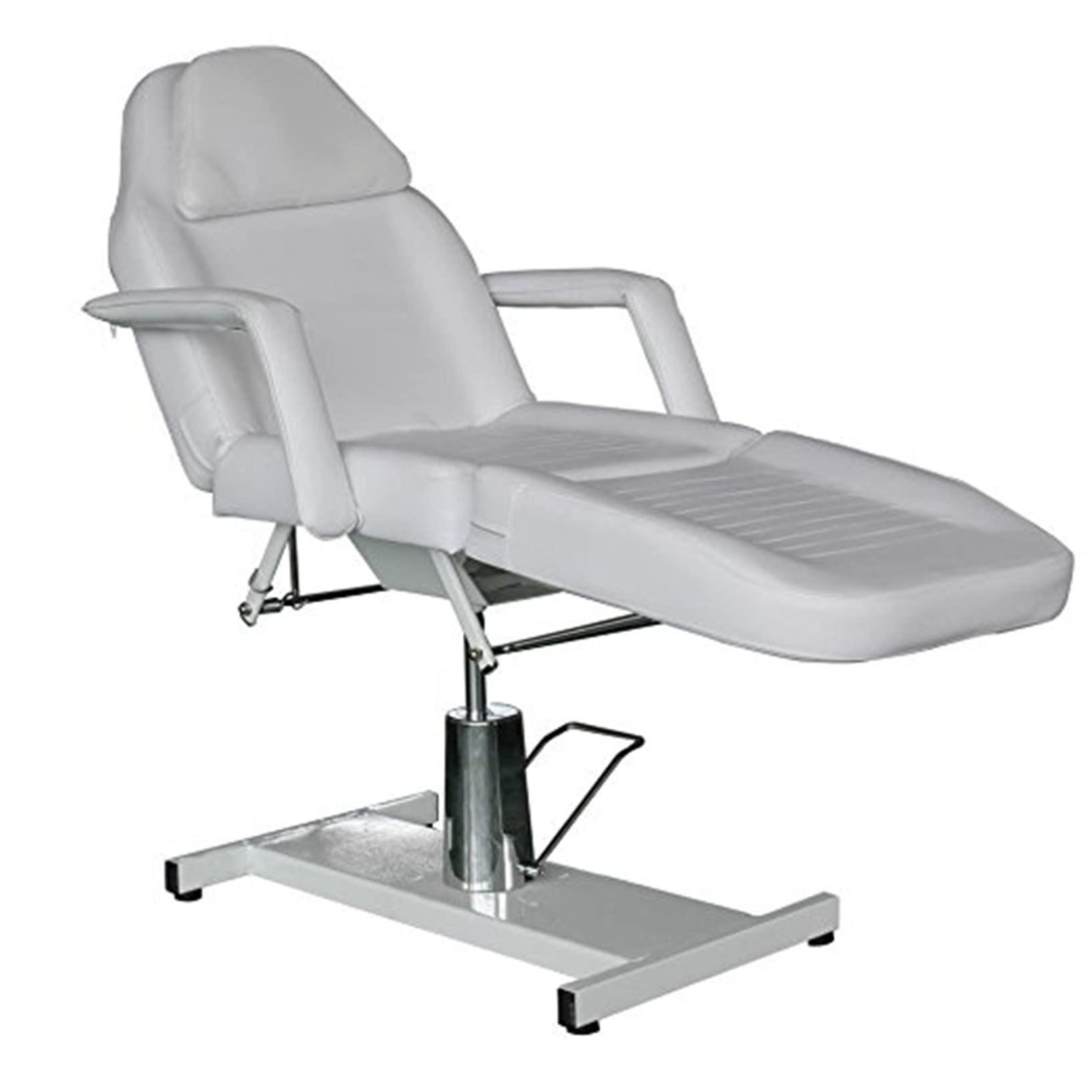Funnylife Funnylife White Beauty Bed Massage Table Bed Chair White Leather Cover for Barber Face Beauty Updated Facial Beds and Tattoo Chairs