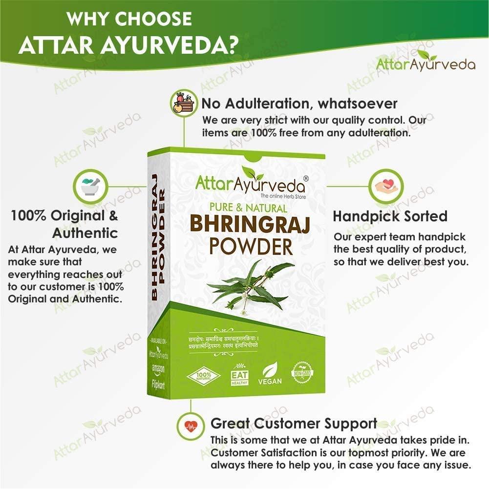 BETT BETT Attar Ayurveda Natural Bhringraj Powder for Hair Growth (100 Grams)