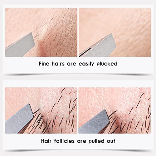 ZERNBER Eyebrow Tweezers for Women ZERNBER Best Precision Tweezers for Men Chin Hair Professional Tweezer for Facial Hair Remover