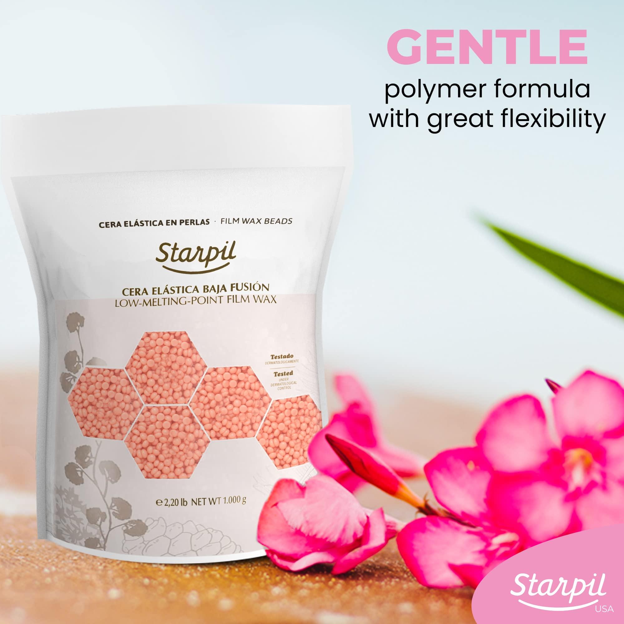 Starpil Starpil Wax 1000g / 2.2 lb Pink Hard Wax Beans for Painless Hair Removal, Stripless Wax Beads , Polymer Blend Low Temperature Wax for Face, Bikini, Brazilian, Legs, Underarm, Back and Chest.