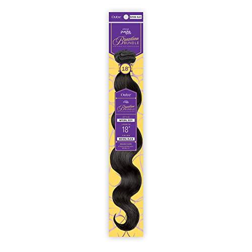 Outre Outre Human Hair Blend Weave Premium Purple Pack Brazilian Bundle Natural Body (18-36\'\') (24 Inch, 613), 1.0 Count