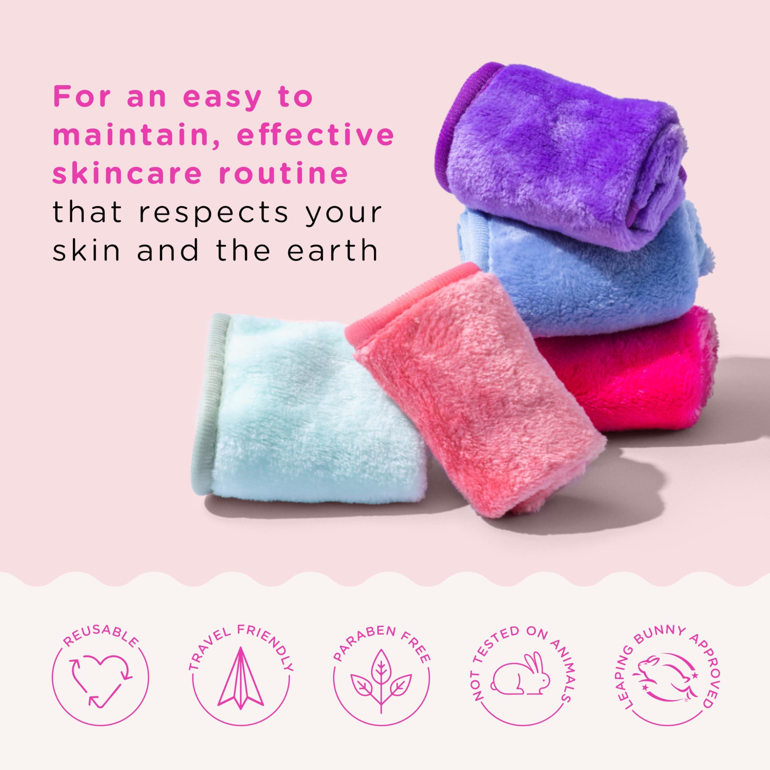 ERASE YOUR FACE ERASE YOUR FACE Makeup Remover Cloths - Reusable Microfiber Face Towels to Cleanse & Remove Makeup - Water Activated, Dual-Sided Design for Easy Use (4 Count)
