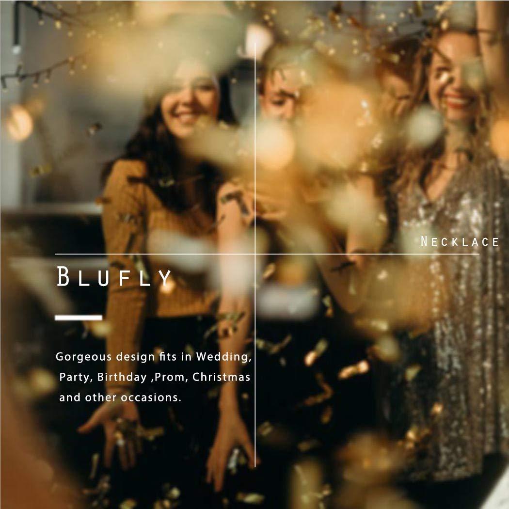 Blufly Blufly Layered Coin Pendant Necklace Silver Shell Necklaces Beads Necklace Chain Boho Jewelry for Women