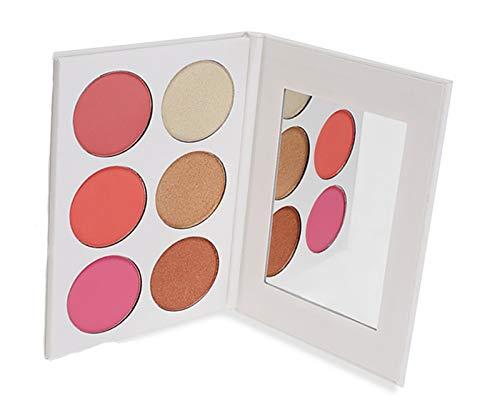BesYouSel BesYouSel 6-Color Powder Highlight Blush Palette & Contour Adjustment Board, Side Face Contouring Powder Makeup Long-Lasting Brightening Makeup Even Skin Tone Trimming Cheeks