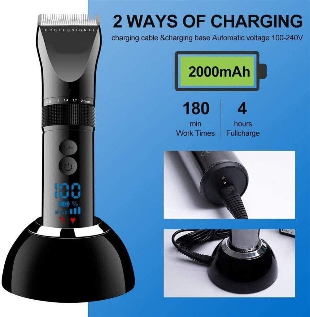 SKipdr Easy hair clipper Professional Hair Clippers cordless Haircut Hair Trimmer Adult Hair Cutting Machine Modeling Professional Hair Clipper Electric Hair Clipper Waterproof Base Charging Black Hair Dryer