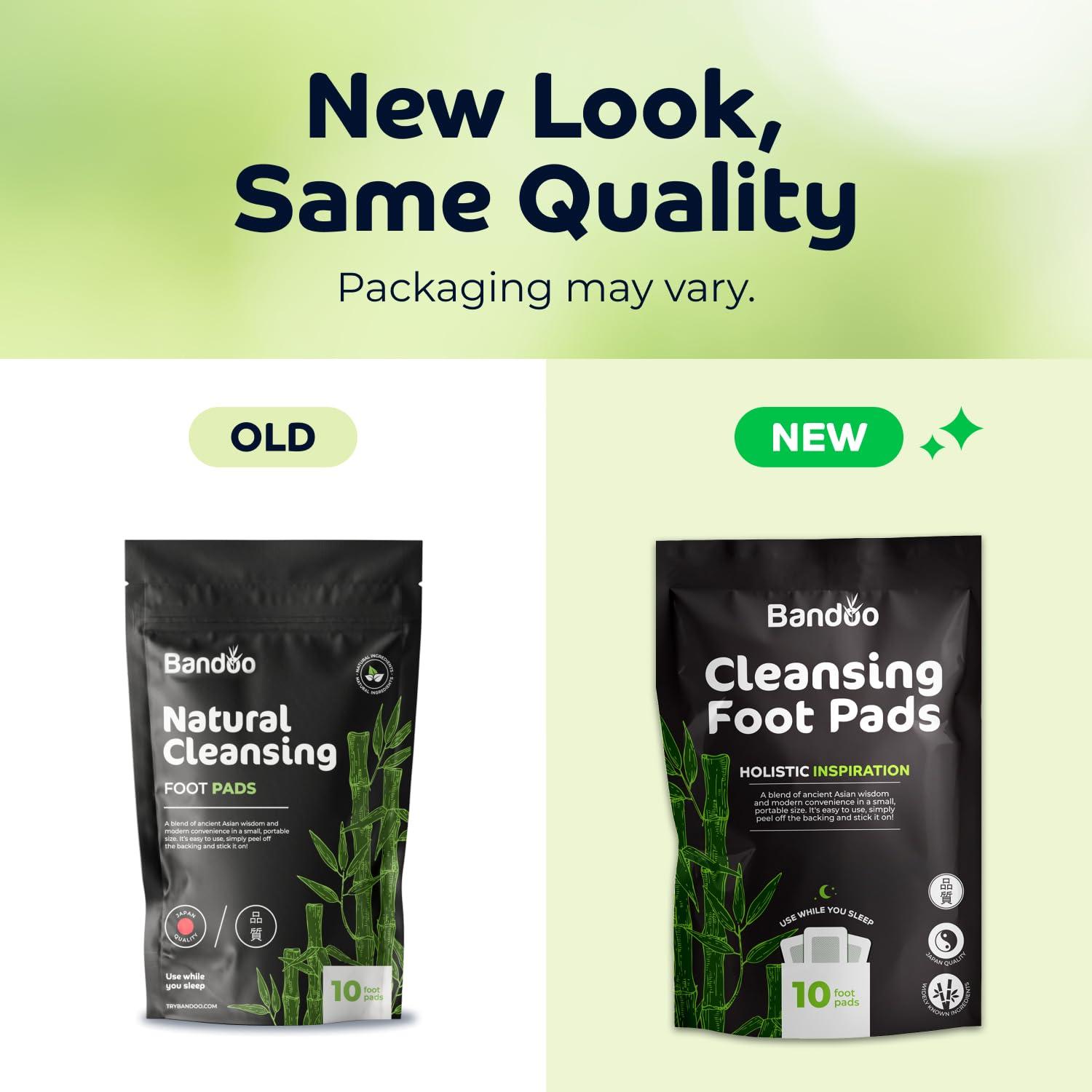 Bandoo Bandoo Original Deep Cleansing Foot Pads | Rana Pads | Premium Natural Bamboo Foot Pads | Japanese Foot Pads | Cleanse, Moisturize & Energize | for Men & Women | 10 Pads