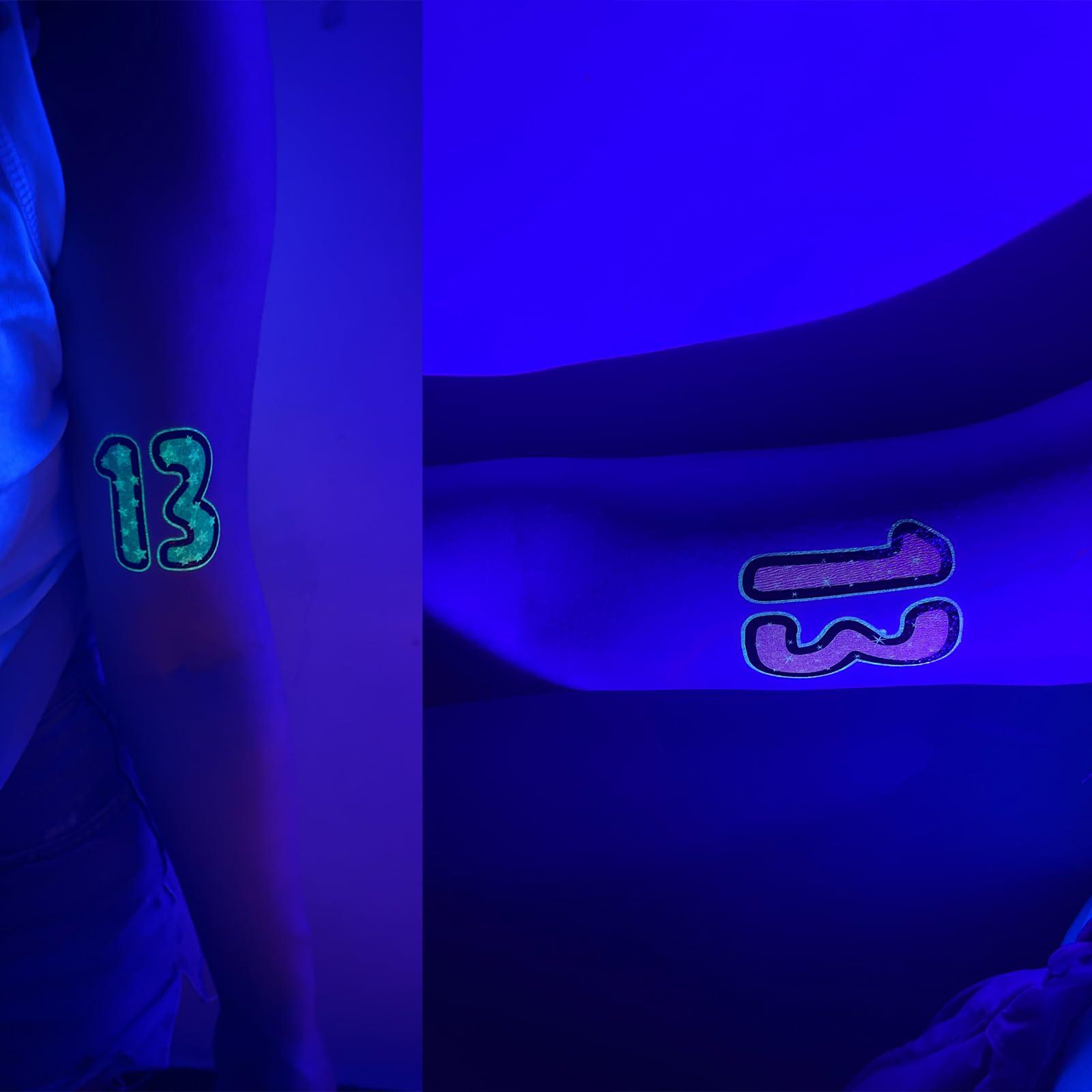 JEWELJOY 48 Pcs Glow in Dark/13 Hand/13/Temporary Tattoos, Party Accessories for Swifties Gifts