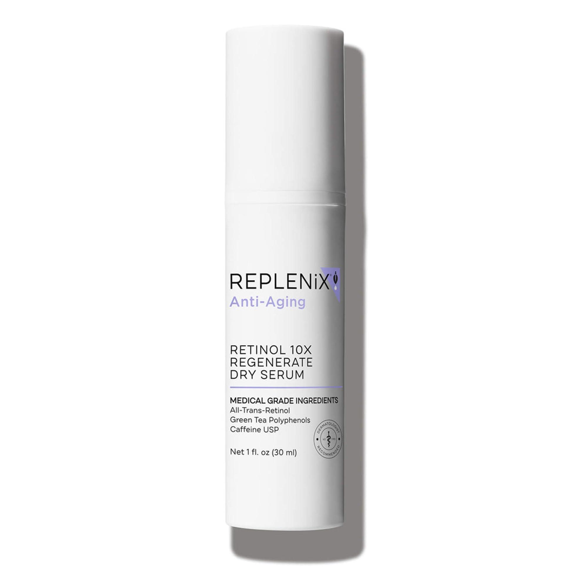 Replenix Replenix Anti-Aging Retinol 10X Regenerate Serum, Medical-Grade Quick-Drying Face Serum for Mature Skin (1 fl. oz)