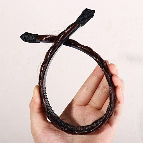 Kopida Kopida Ponytail Braided Hair Headband Hair Hoop Hair Accessories, Braided Headband Chunky Wide Hairband
