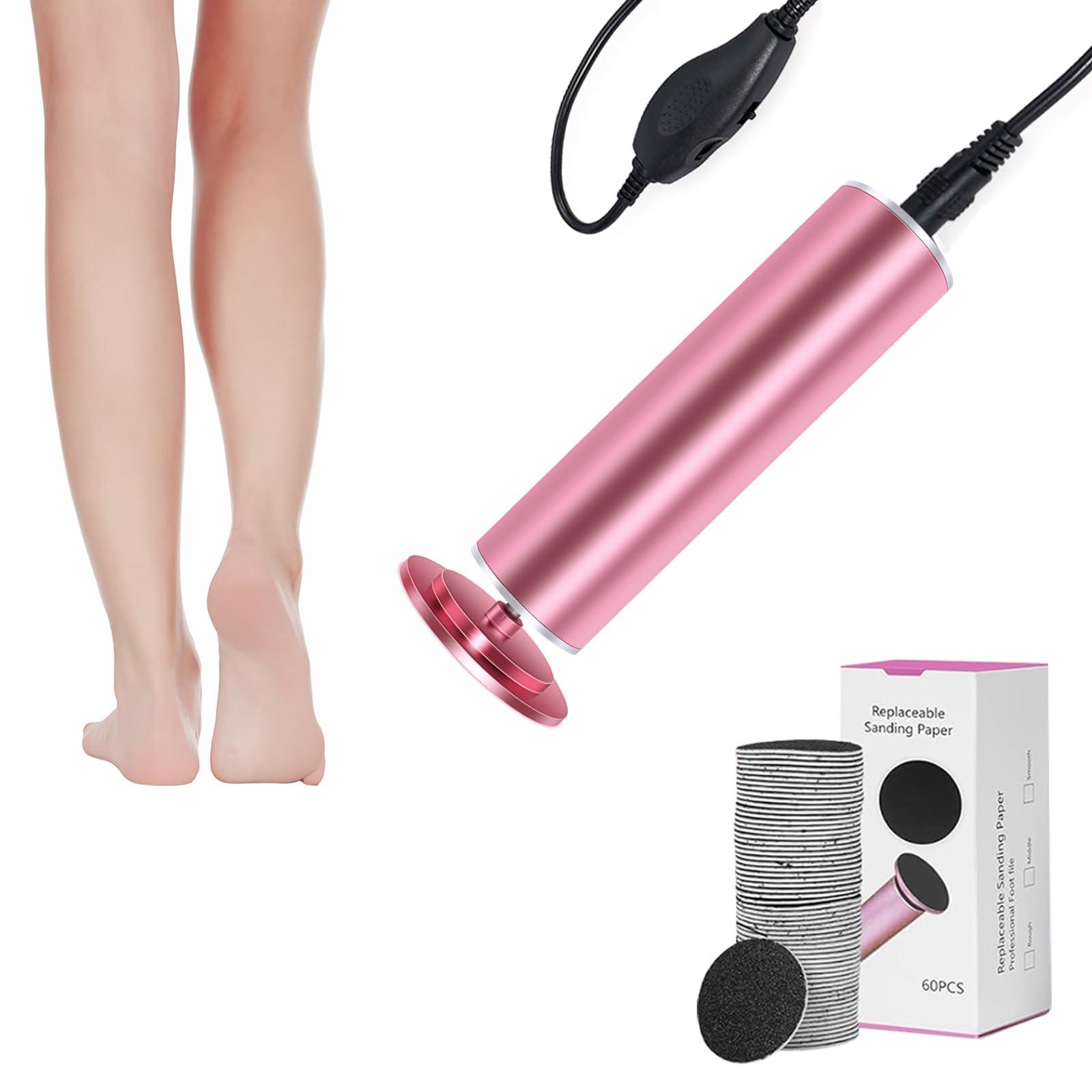 Turoco 2025 Upgraded Electric Foot Callus Remover, Best Callus Remover for Feet & Electric Foot File, Foot Scrubber for Dead Skin, Professional Pedicure Tools for Feet with 60 Sandpaper Discs