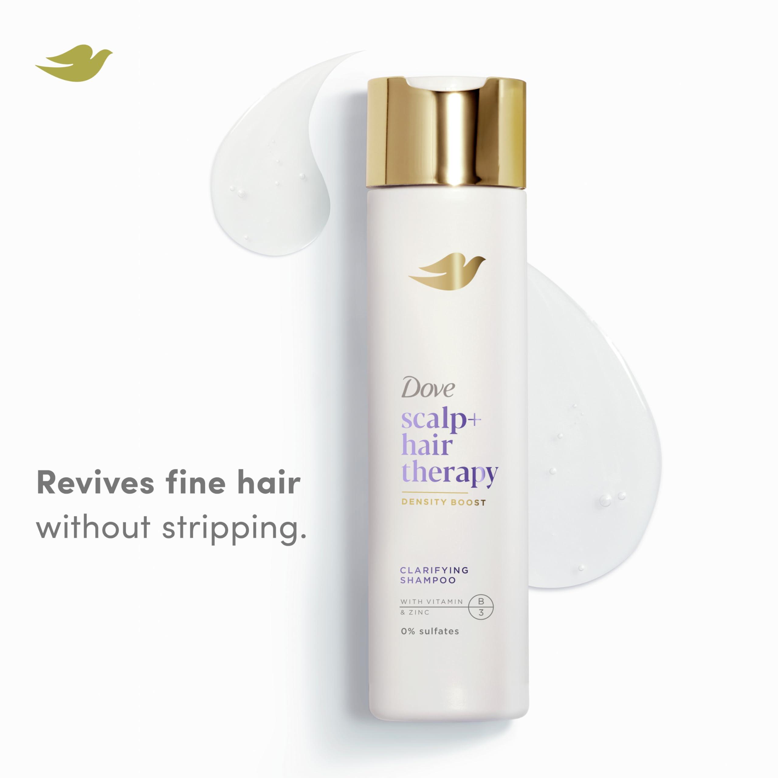 Dove Dove Density Boost Clarifying Shampoo Scalp + Hair Therapy for Gentle Cleansing, with Vitamin B3, Zinc and 0% sulfates, 9.25 oz