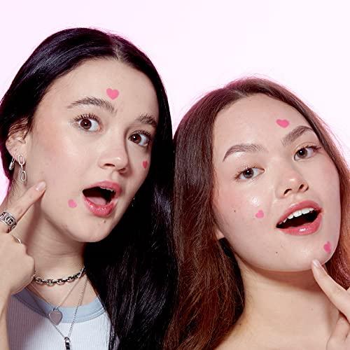 Frilliance Frilliance Pink Heart Shaped Hydrocolloid Acne Pimple Patches for Zits and Blemishes (18 Count, 2 Sizes) Spot Treatment Stickers for Face & Skin, Vegan and Cruelty Free