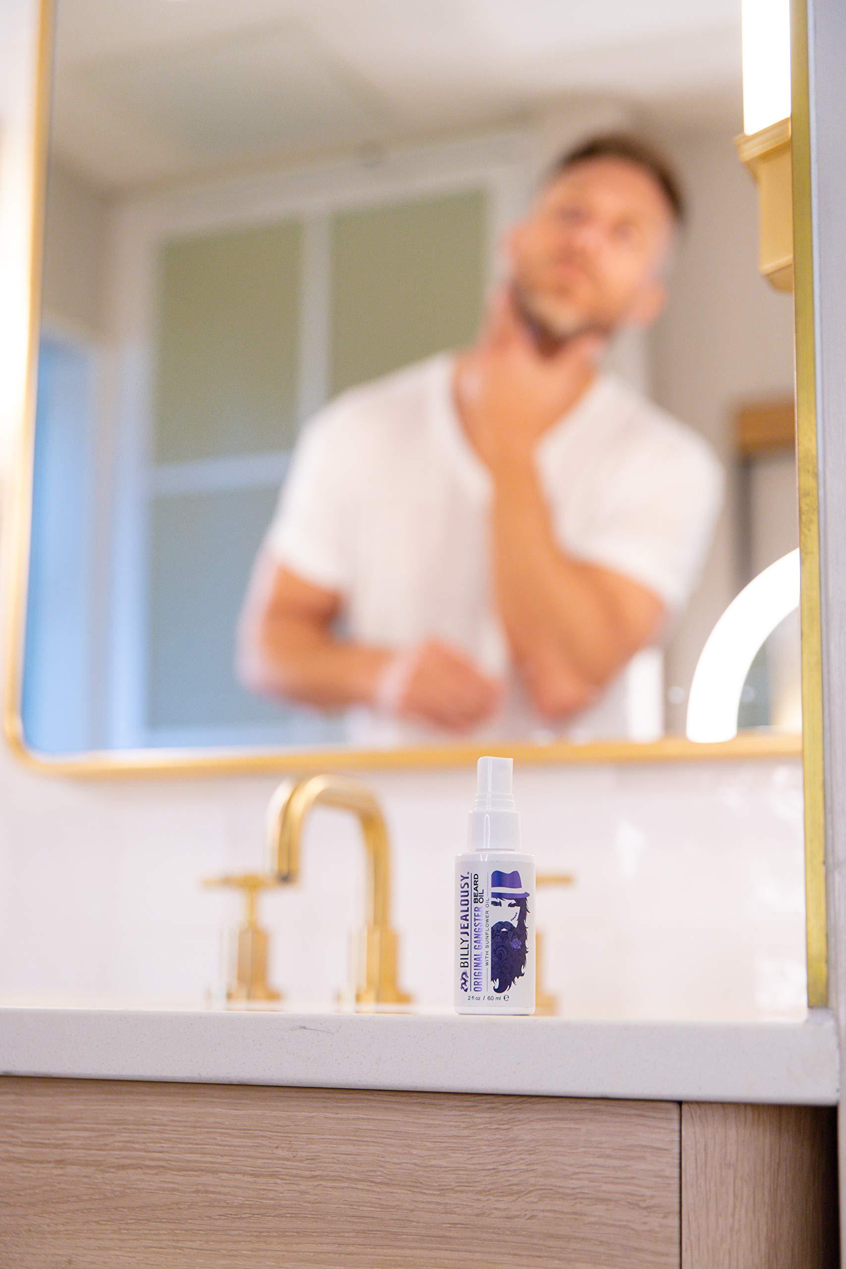 Billy Jealousy Billy Jealousy Beard Oil for Men, Weightless, Low Shine, and Hydrating Beard Moisturizer for Softer Hair, Helps Prevent Itching and Flakes, Original Gangster, 2 Fl Oz