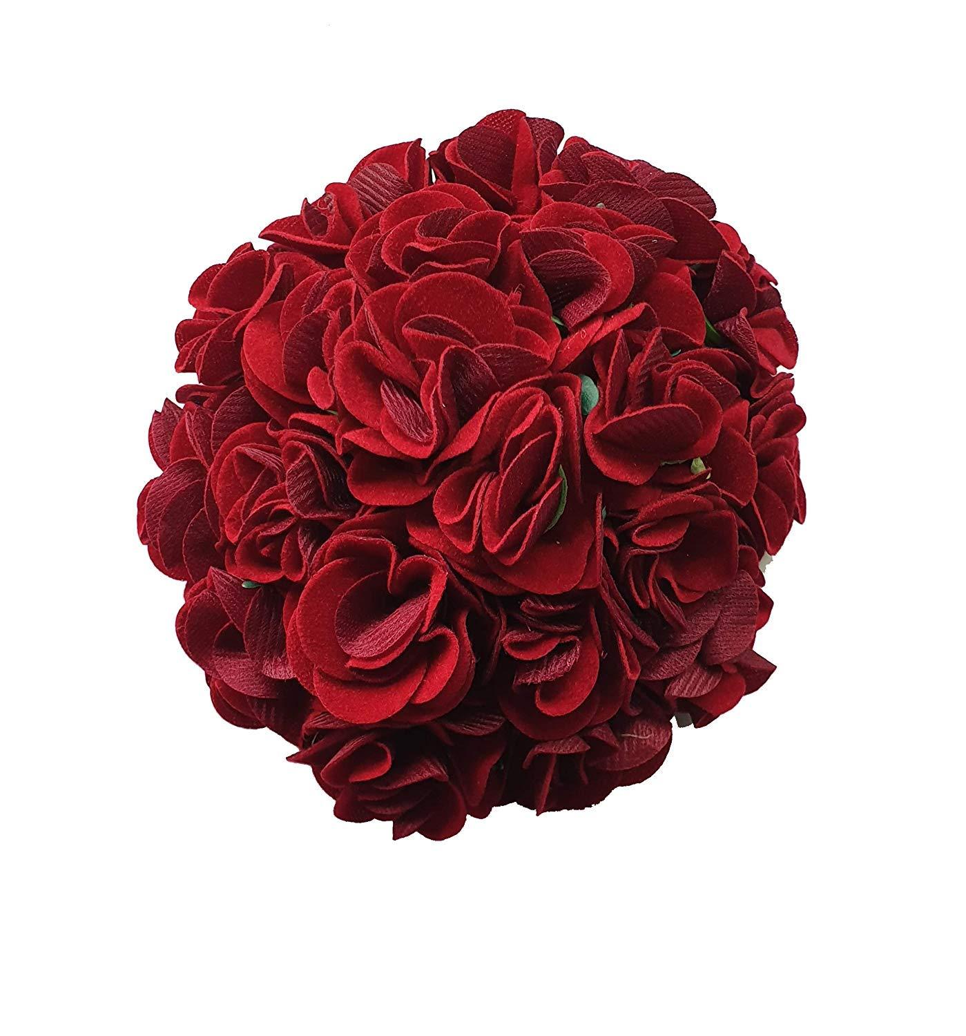 Generic Indian Beautiful Artificial Hair Flower South Indian Veni Gajara Bun Making Hair Accessories for Women Pack of 1 (M4) by Indian Collectible