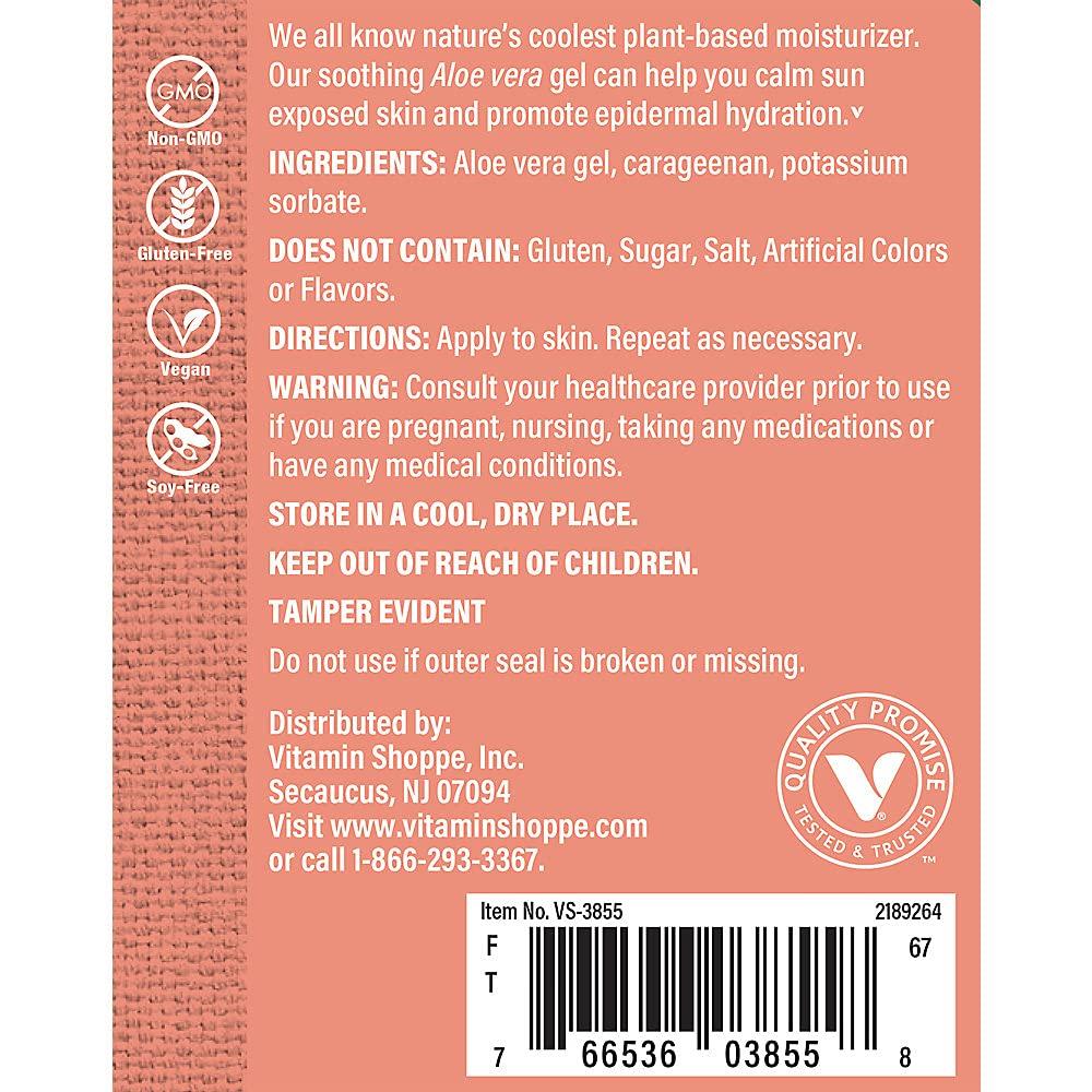 The Vitamin Shoppe Aloe Vera Gel 99% Pure - Topical Oil to Soothe & Moisturize (4 Ounces)