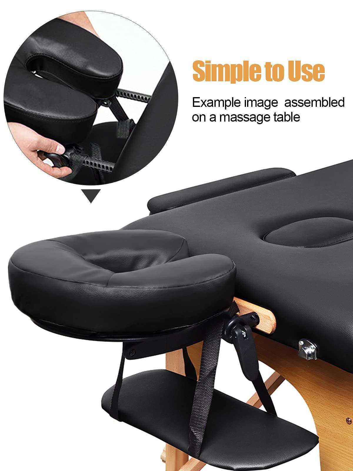 EBANKU EBANKU Massage Face Cradle Massage Table Headrest Pillow, Standard Universal Adjustable Headrest Cradle with Pillow for Massage Tables