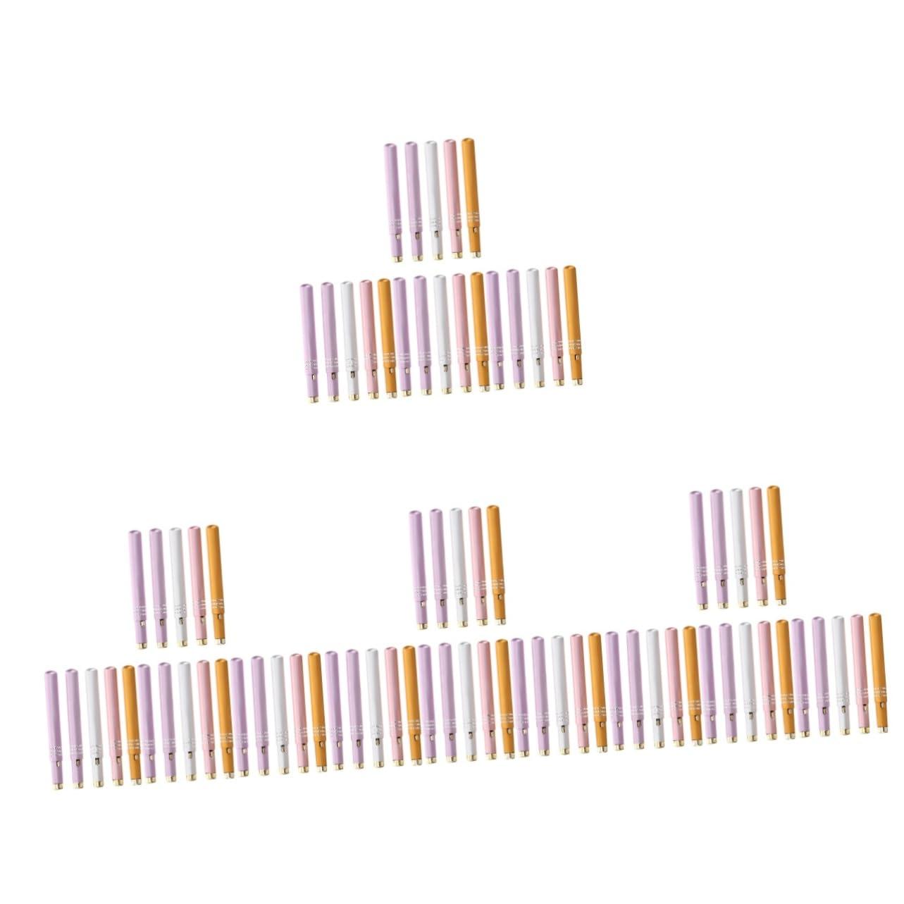 Healifty 20 Pcs retractable lip brush lipstick brush lipstick lip brush with cap concealer applicator reusable lip brush lip lip balm Metal shell aluminum alloy travel