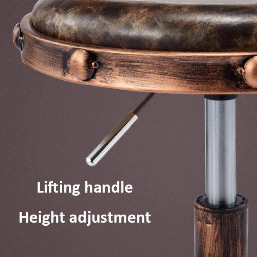 NEVRAH Swivel Bar Stool Guitar Stools Chairs on Wheel Saddle Stool with Black PU Synthetic Leather SeatAdjustable Height 45-58 cmSupported weight 160 KgOffice Stool Saddlefor Beauty Kitchen Salon Home Of